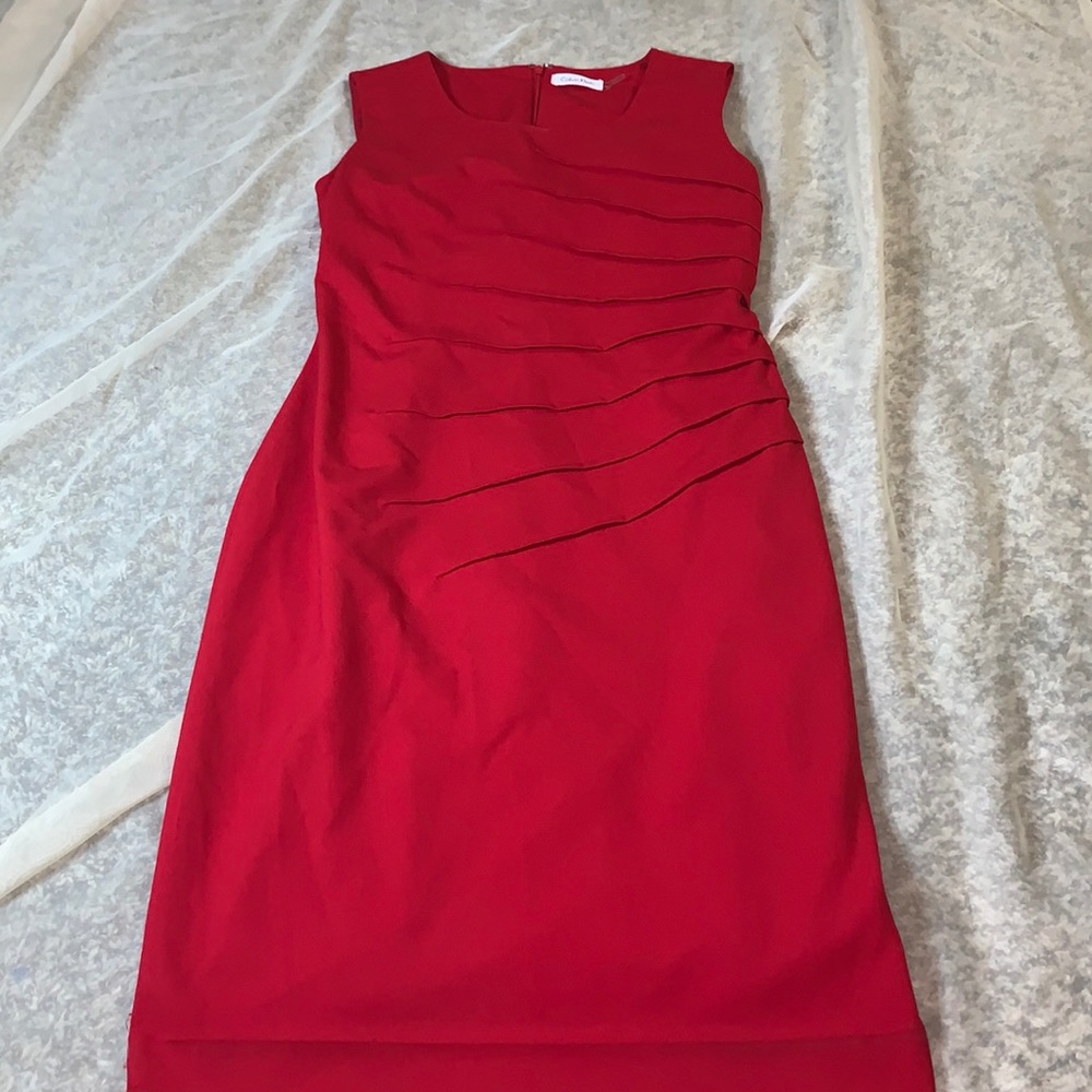 Red Calvin Klein dress size 4